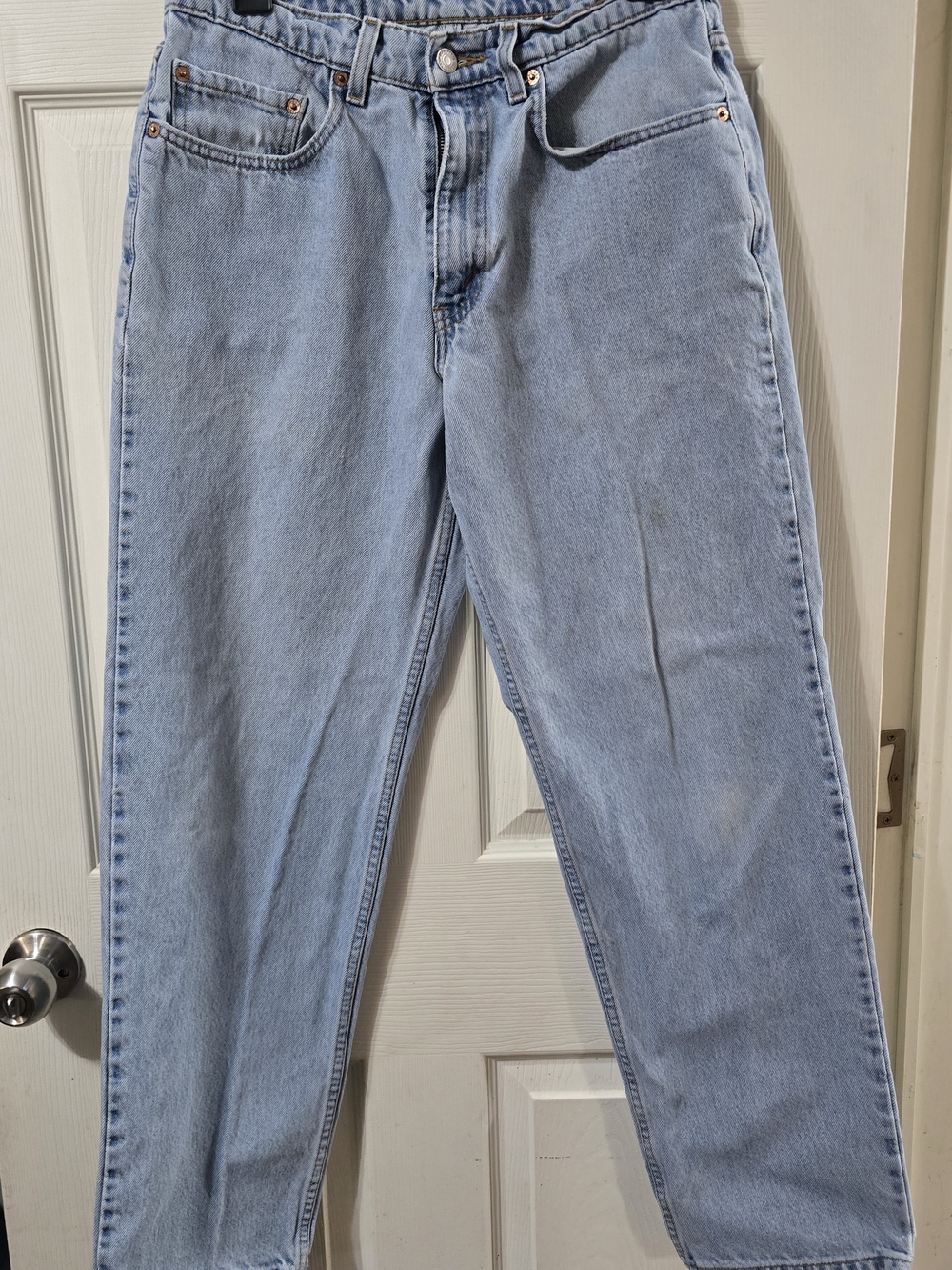 1998 Levi's 550 Relaxed Fit Denim Jeans W32 L32 Vintage Light Wash Mexico Made